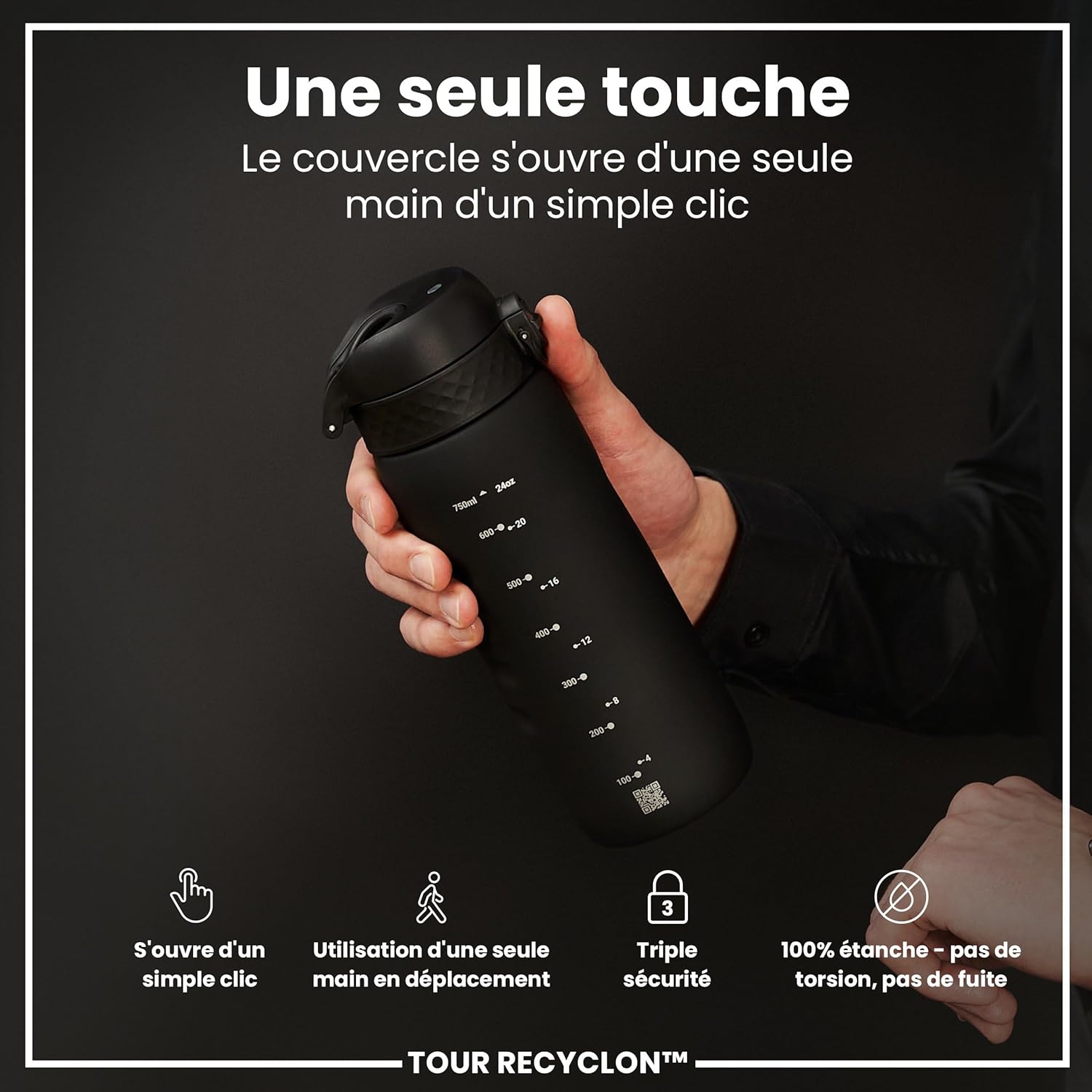 Thumbnail 2 de ION8 Gourde 750 ml – anti-fuite et facile à ouvrir pour le sport