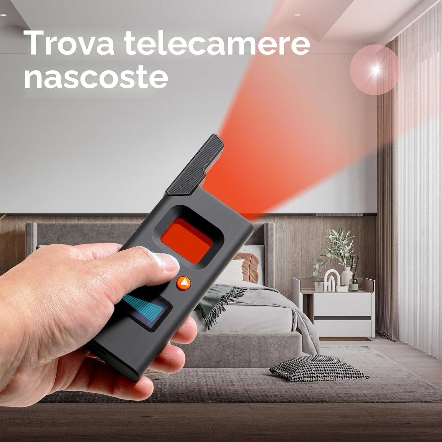 Detalle 2 de FOWARD GAUSS Rilevatore di bug per fotocamera nascosta: protezione privacy e rilevamento multi-scenario