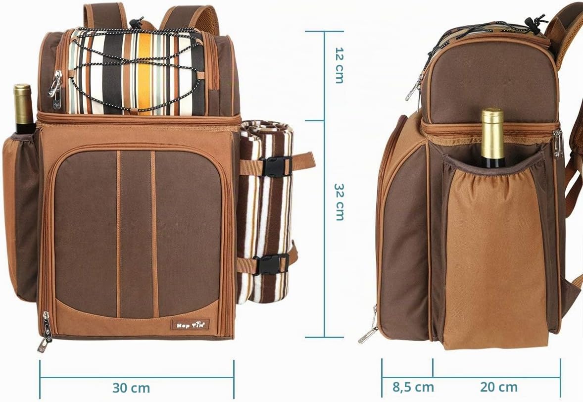 Detalle 2 de Hap Tim plecak piknikowy dla 2 osób, 10 l, z izolowanymi komorami i kocem