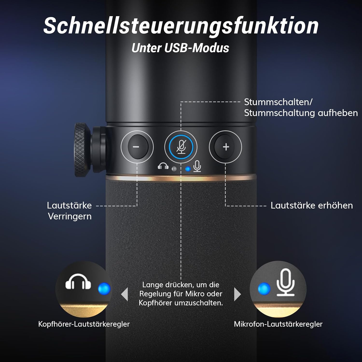 Thumbnail 5 de TONOR TD520 Dynamisches Mikrofon 95 dB 🎙