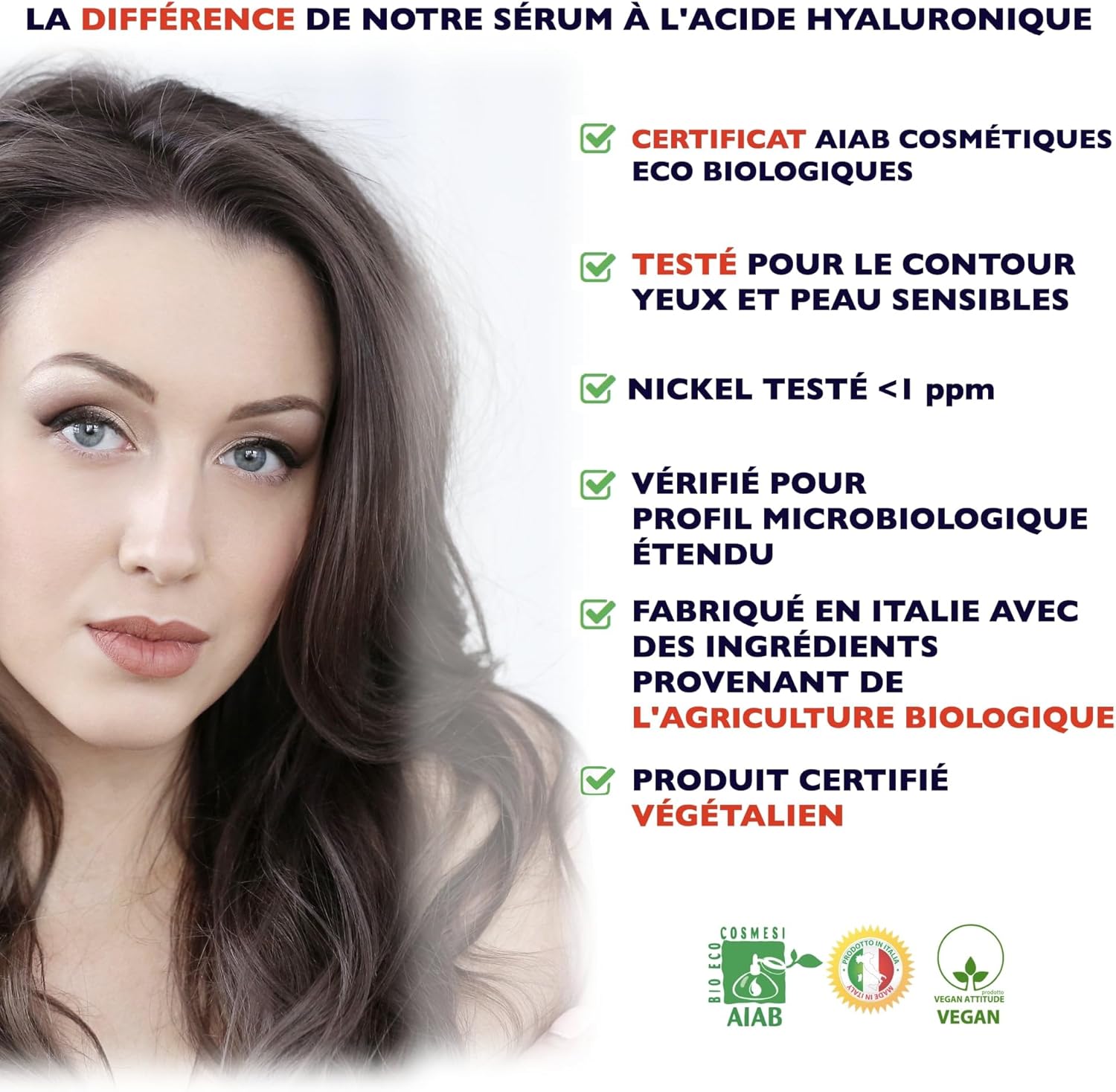 Thumbnail 3 de Sérum Bio à l’acide hyaluronique HA3 (3 poids moléculaires) + vitamine C, 60 ml – Vegan