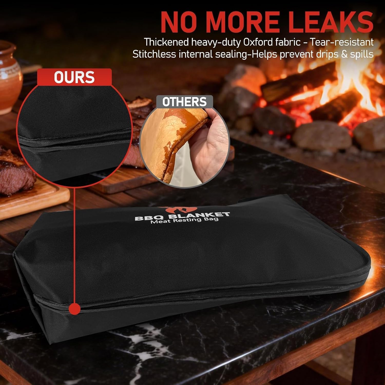 Detalle de BANGIE BBQ001-19 Meat Resting Bag, 5-Layer Insulation, Oxford Cloth