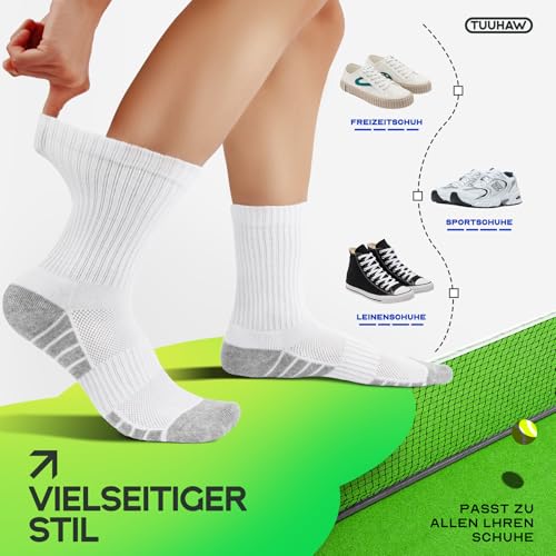 Thumbnail 3 de TUUHAW Chaussettes Homme 43-46 Blanche – Chaussettes de sport en coton