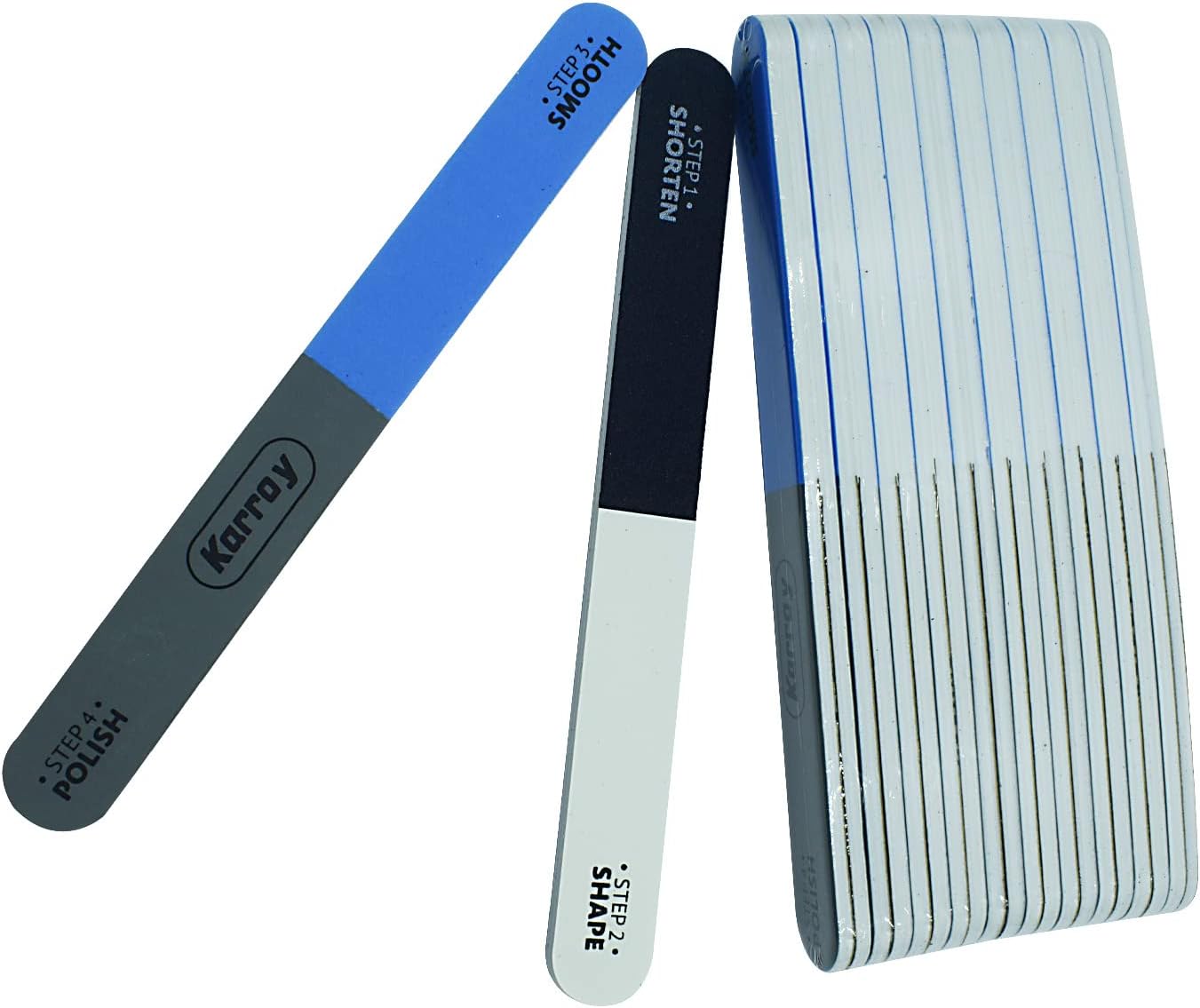 Detalle de Karroy Nail File and Buffer for Natural Nails (Dual Sided, 4 Steps) — 20-Piece Set