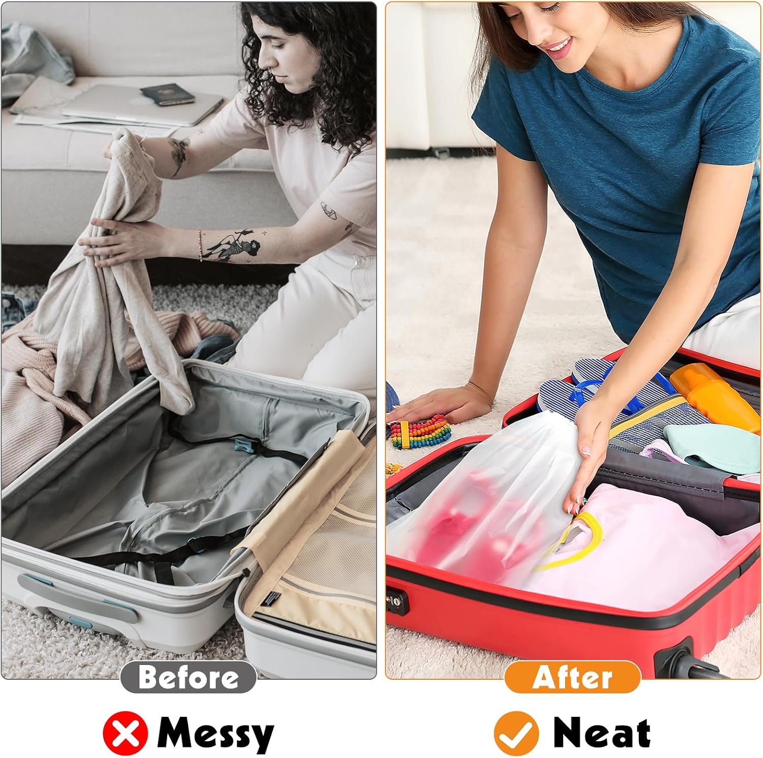 Thumbnail 4 de 40 PCS Drawstring Bags for Travel