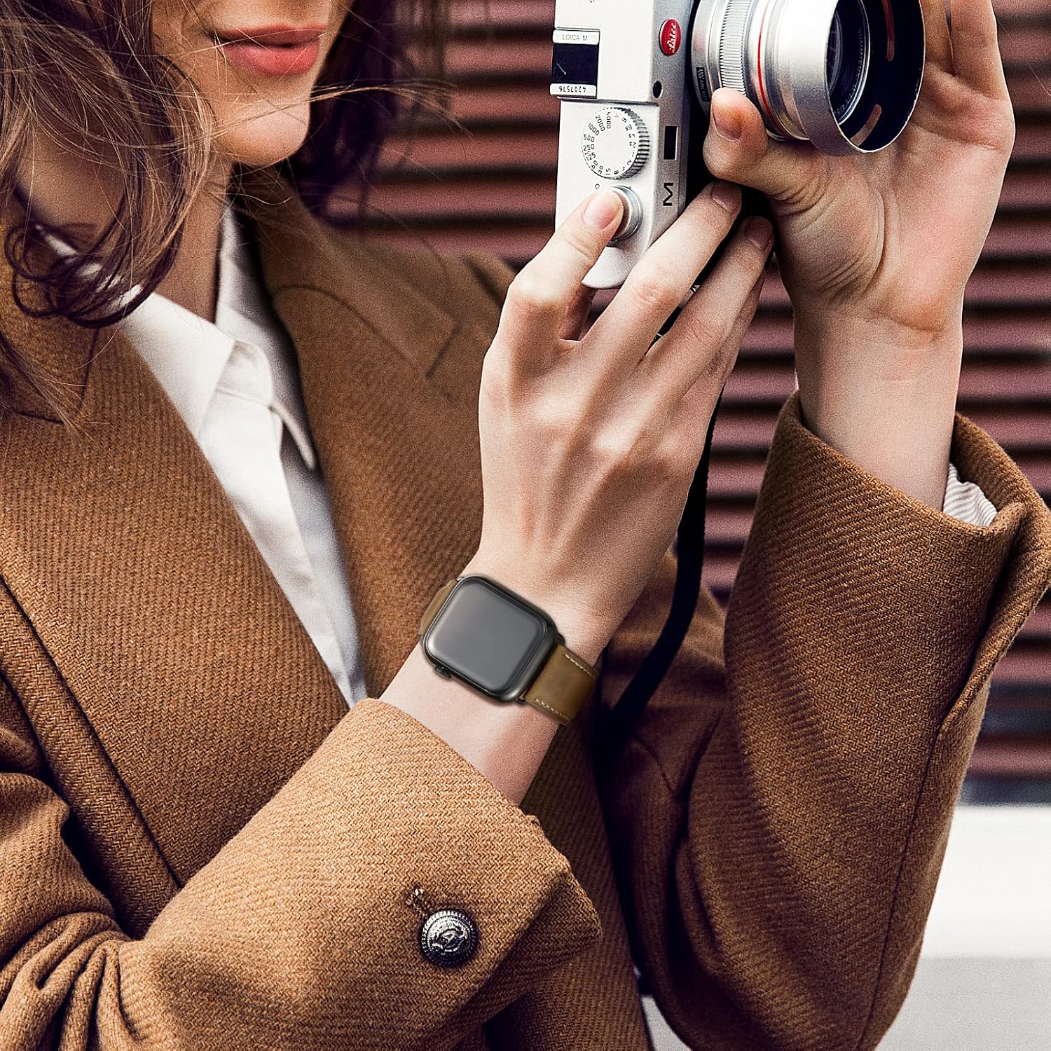 Thumbnail 6 de WFEAGL Leather Strap for Apple Watch 44-49mm