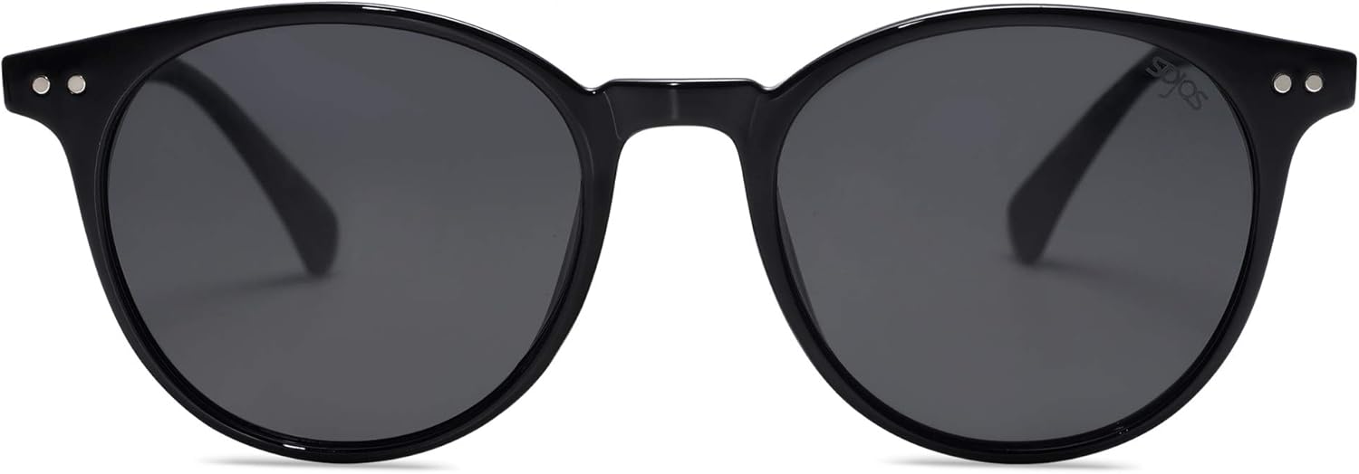 Thumbnail 1 de SOJOS Polarisiert Runde Sonnenbrille (UV400) Vintage – kleine runde Form für schmale Gesichter, Modell SJ2113
