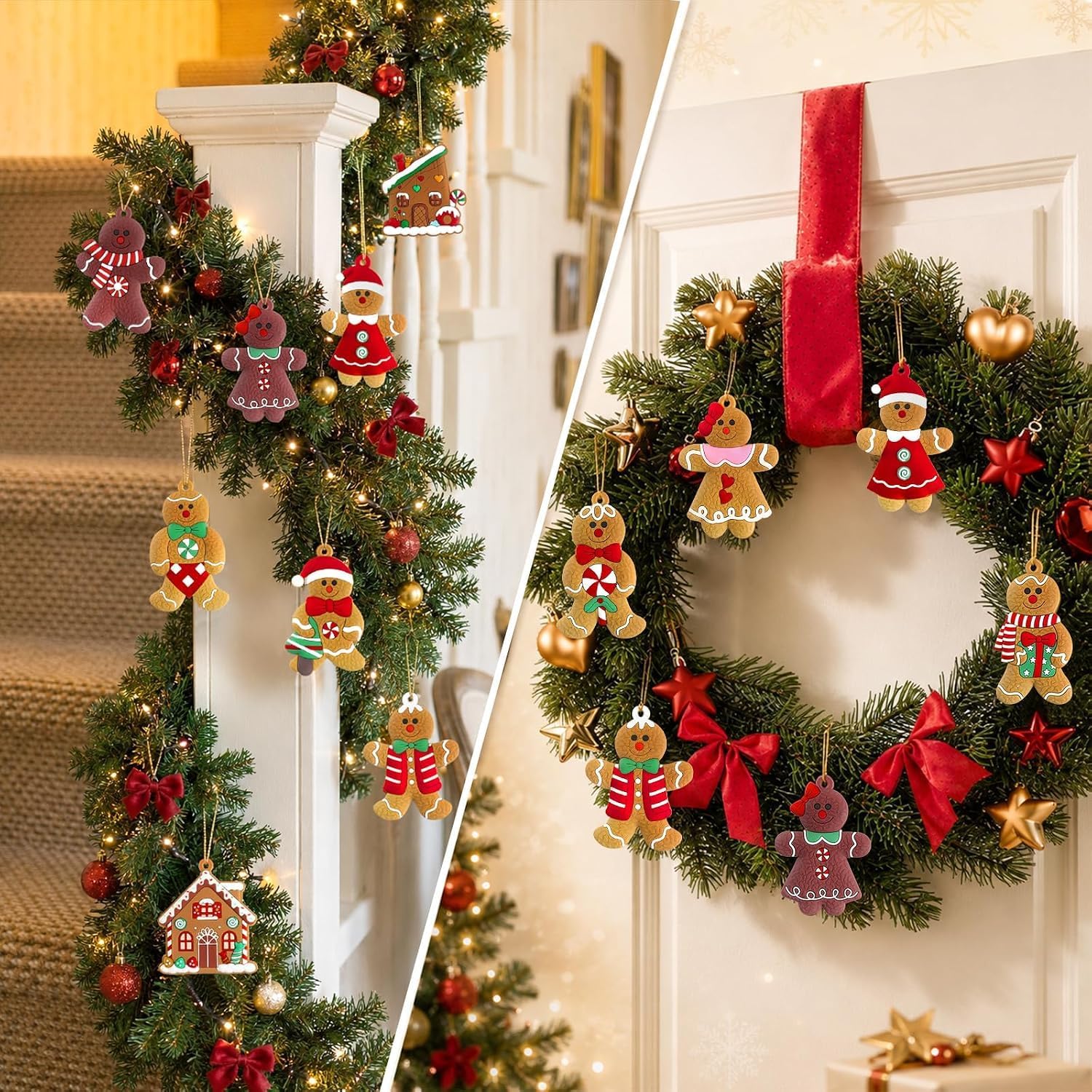 Detalle de Kockuu Gingerbread Christmas Ornaments, 3-Inch