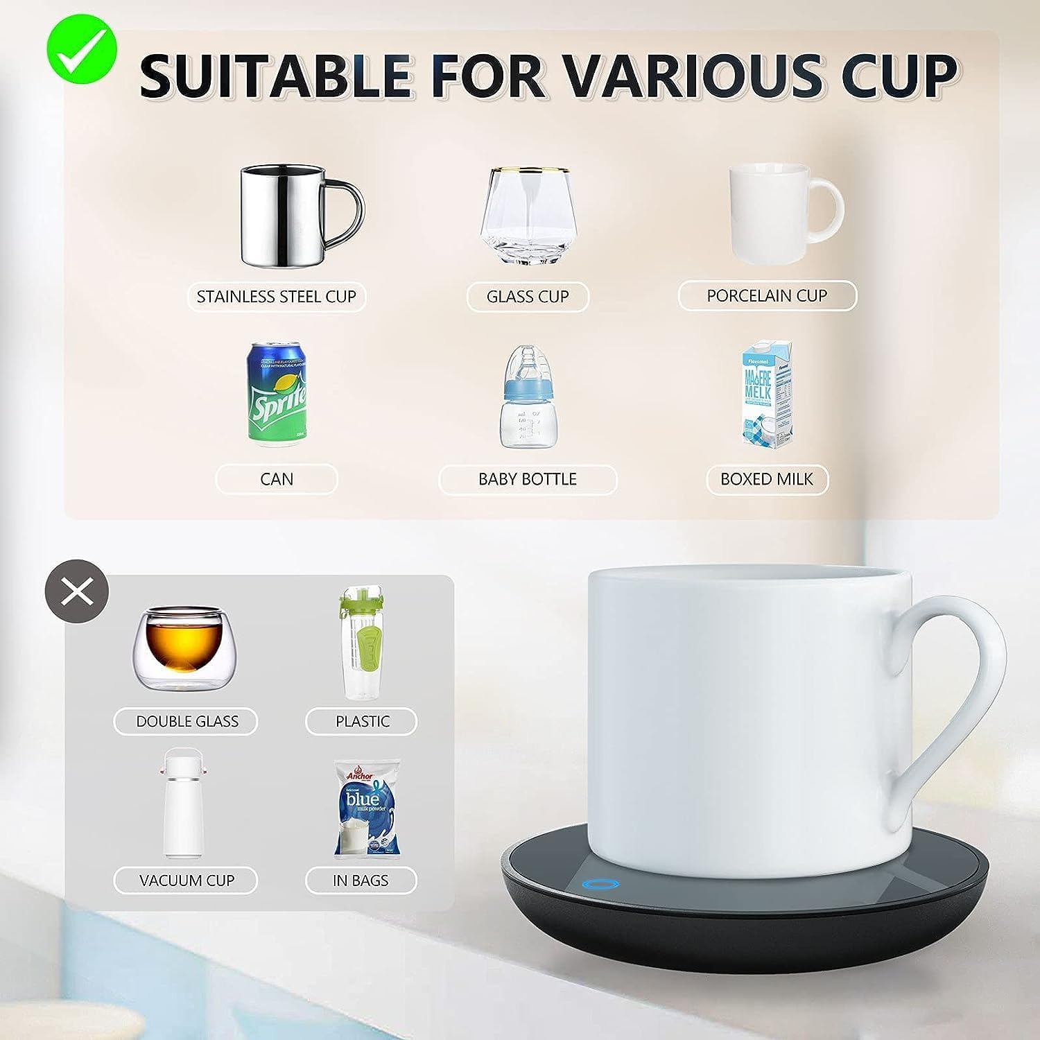 Detalle de GARMEE Mug Warmer Coffee Warmer