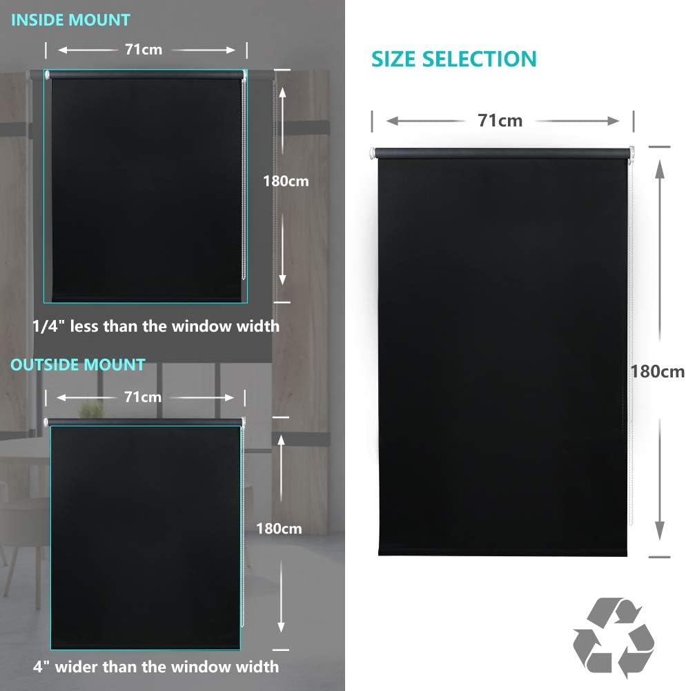 Detalle 2 de LUCKUP 71 x 183 cm blackout roller blind