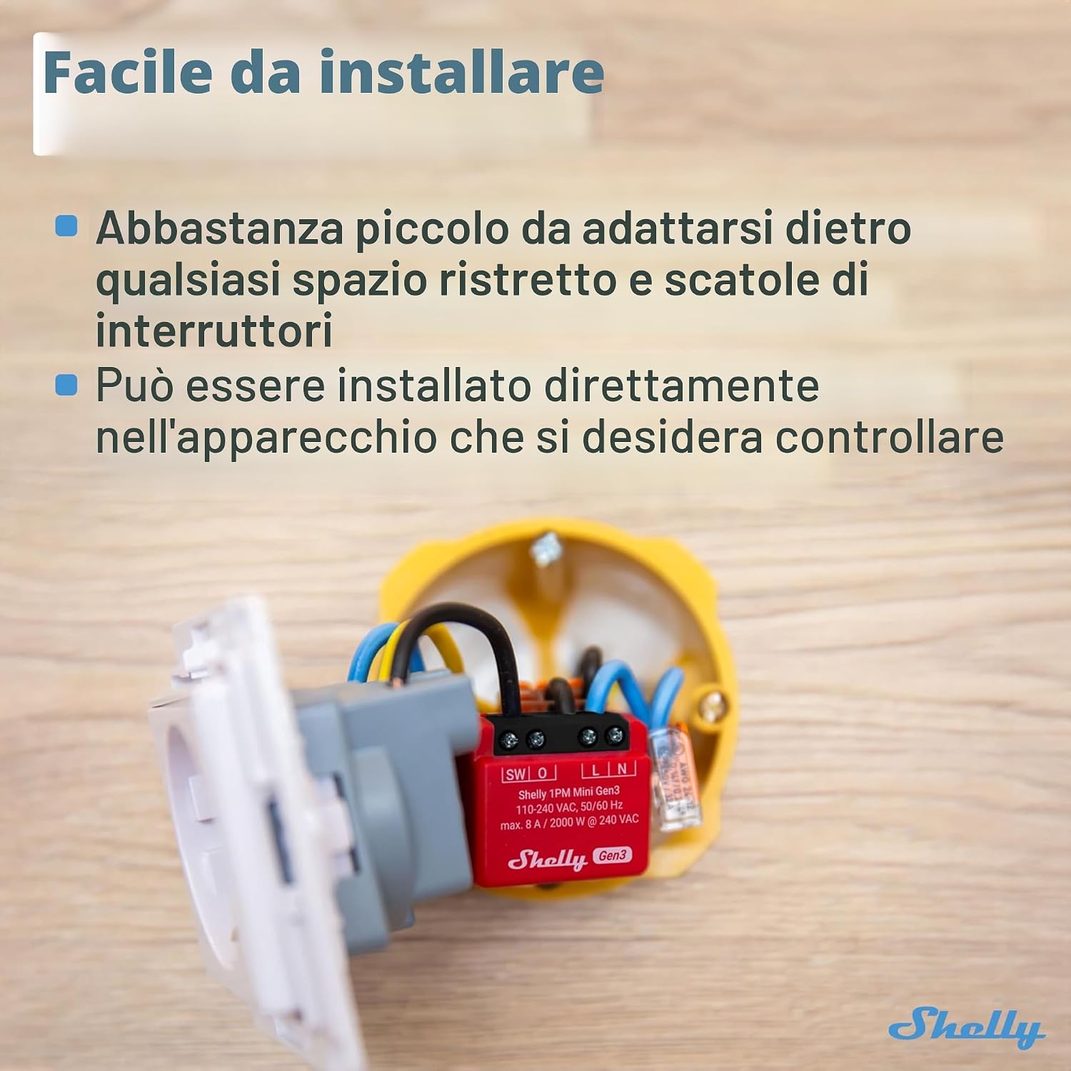 Thumbnail 3 de Shelly 1PM Mini Gen3 Relè Intelligente da 1 Canale