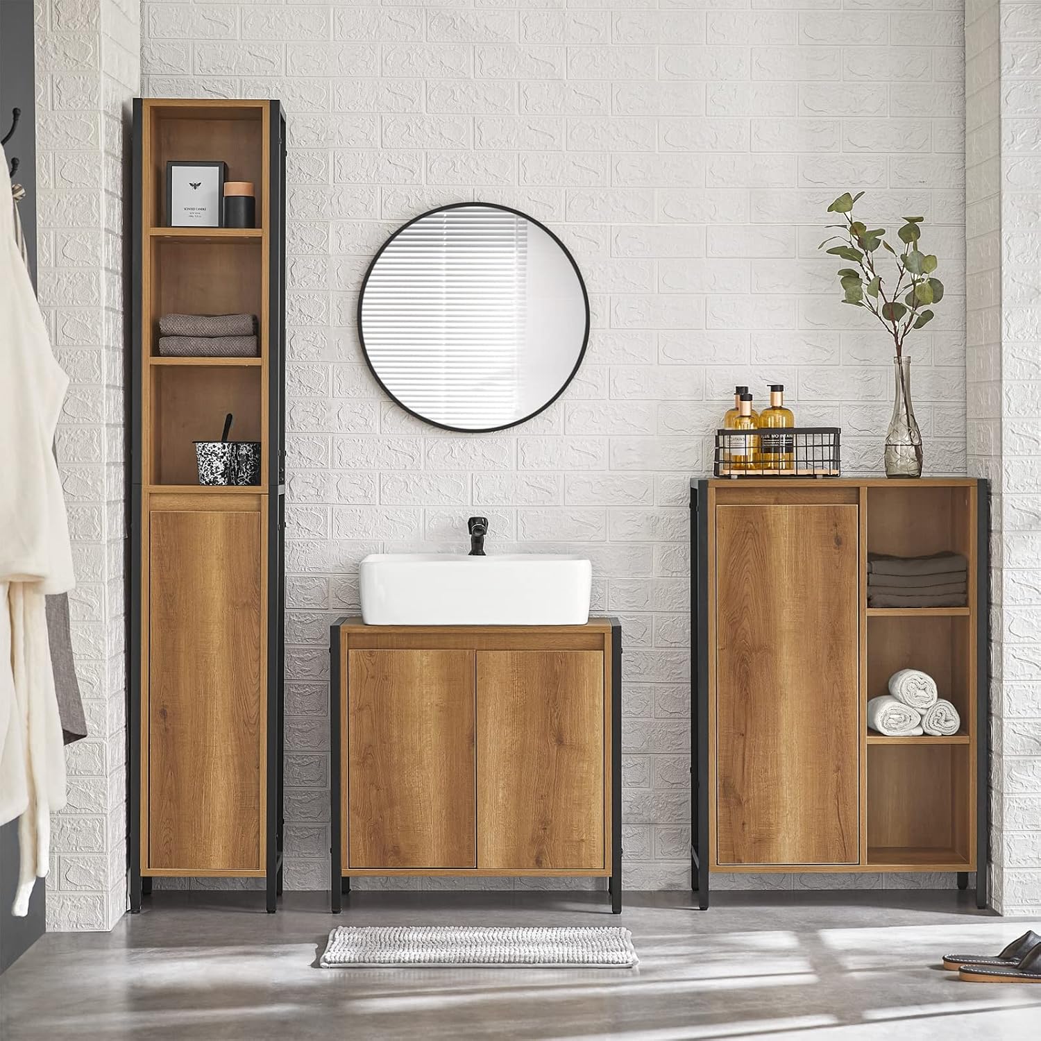 Thumbnail 4 de SoBuy BZR65-PF Meuble salle de bain 60x30x90 cm