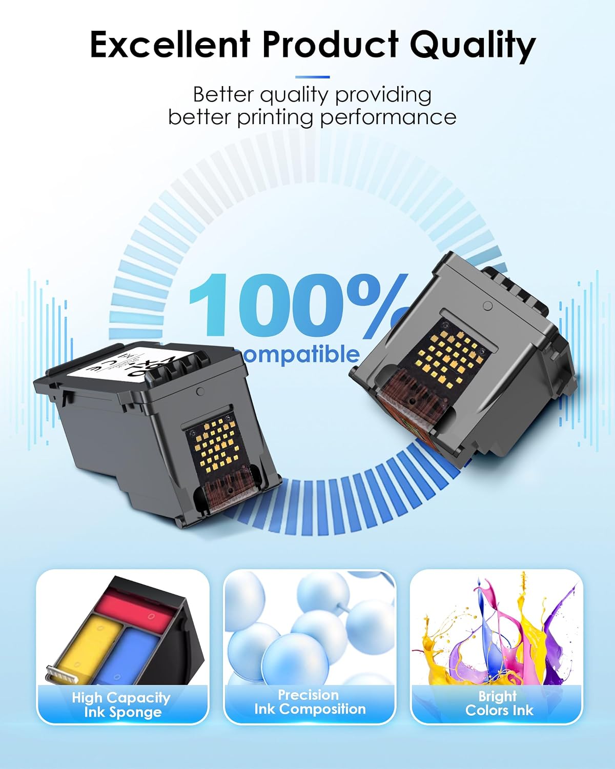 Thumbnail 3 de TECKKIN 260XL 261XL Ink Cartridges for Canon PIXMA, Black and Colour