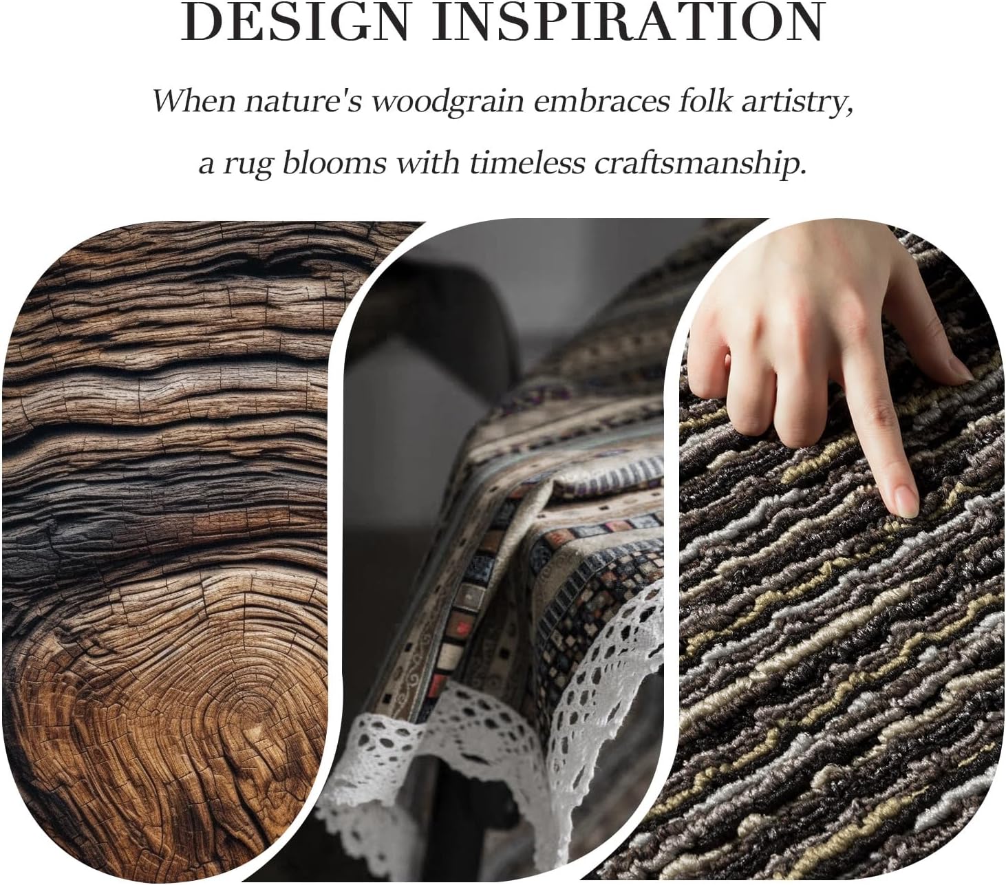 Thumbnail 1 de Kitchen Rugs Set of 2: Non-Slip, Stain-Resistant Runner + Mat (Black, 20"x47" + 20"x32")