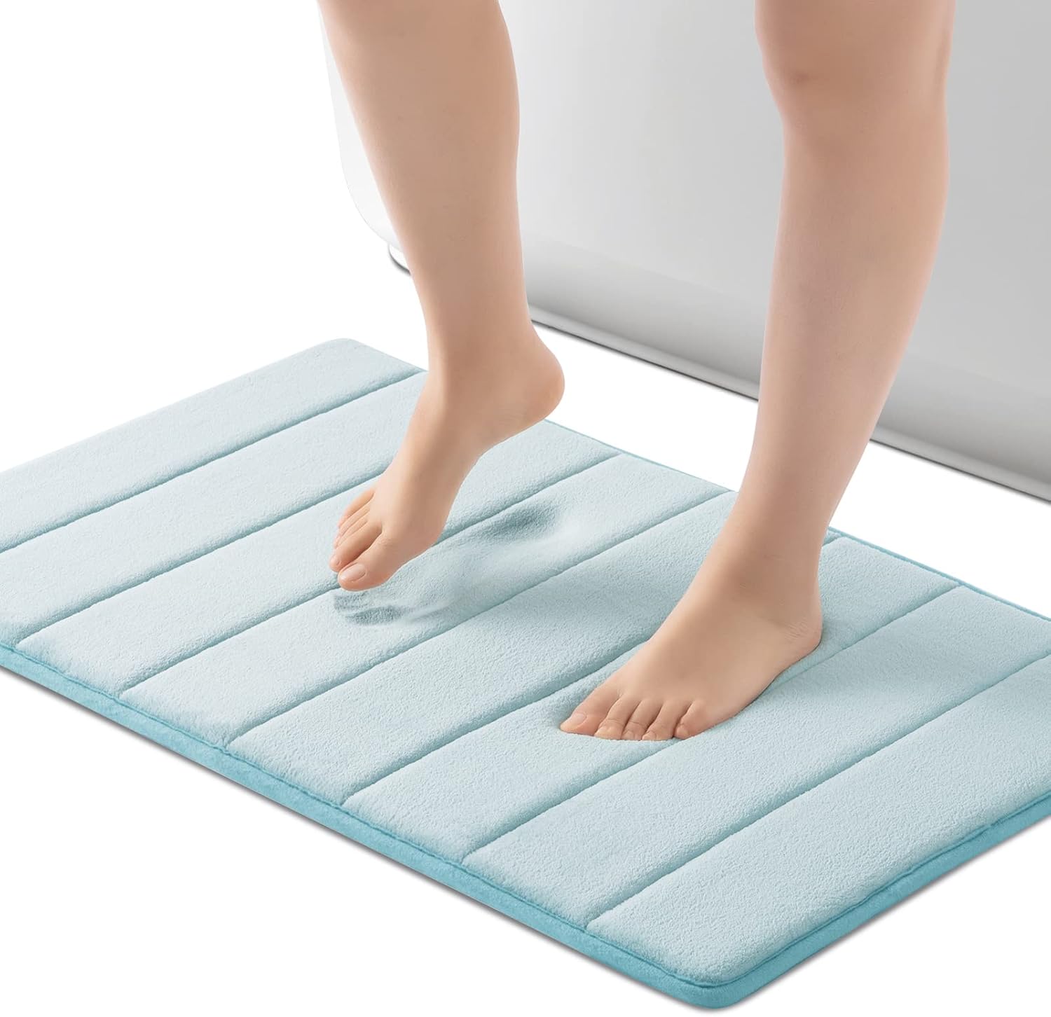 Detalle de ROSMARUS 17 x 24 ft Memory Foam Bath Mat with Anti-Slip PVC Backing