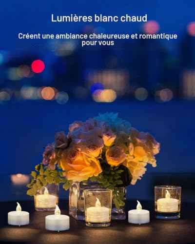 Detalle 2 de Tappovaly – lot de 24 bougies LED vacillantes à lumière blanc chaud
