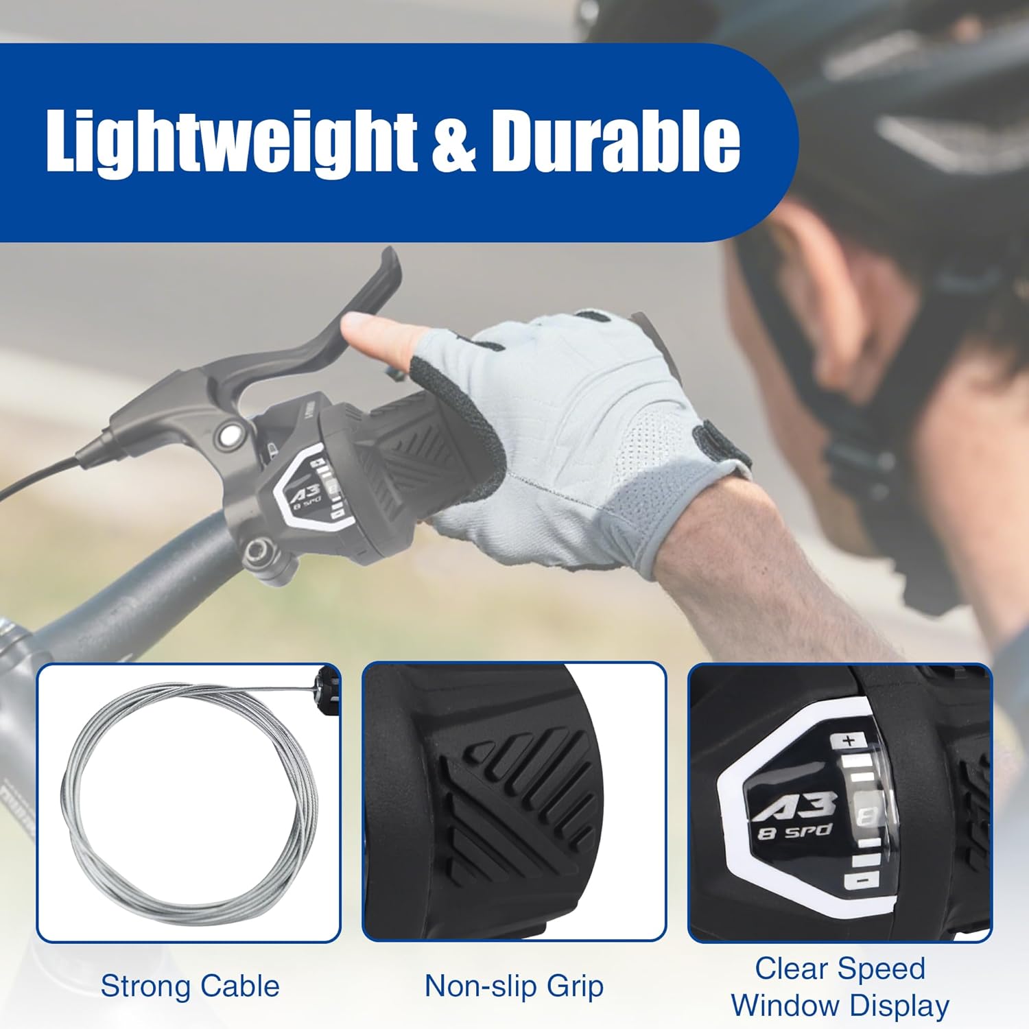 Thumbnail 2 de ZUKKA 8-Gang Fahrradschalthebel 8-Gang Twist