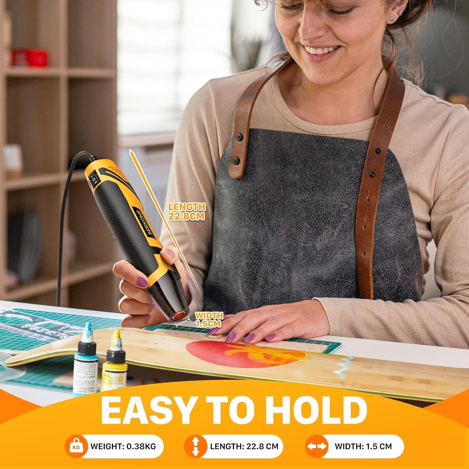 Detalle 2 de SEEKONE HG350 350W Mini Heat Gun with 260°C and 450°C Settings