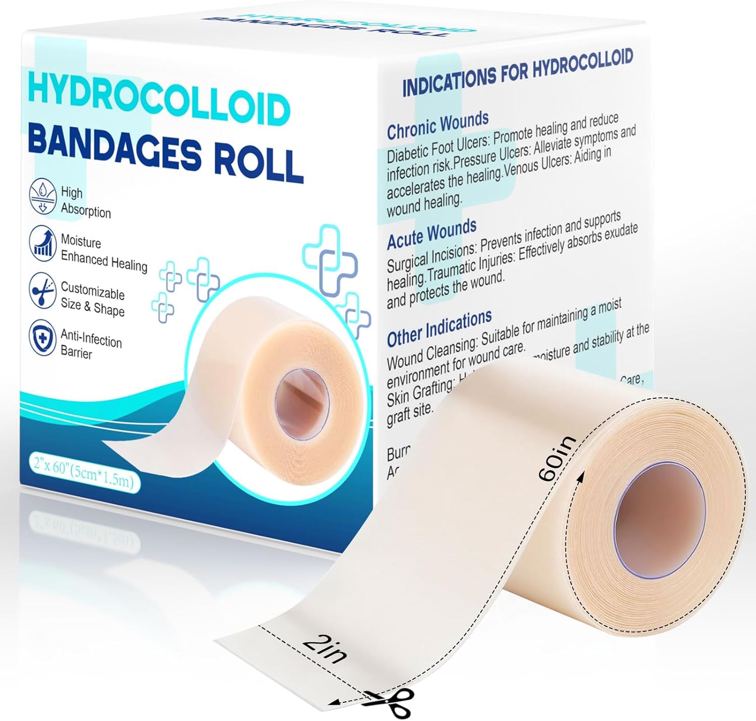 Detalle de Hydrocolloid Bandage Roll, 2 in x 5 ft