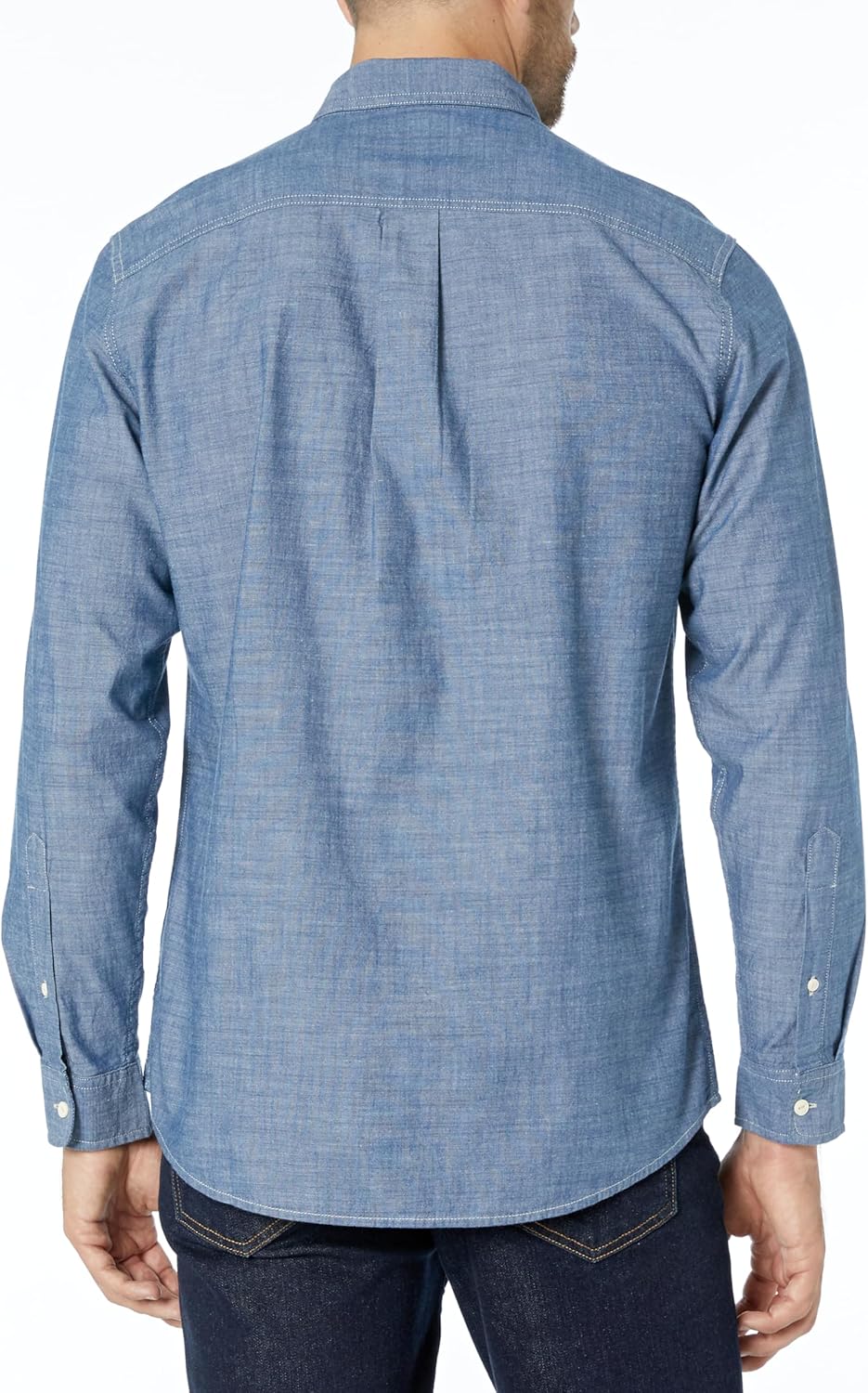 Thumbnail 1 de Amazon Essentials Men’s Regular-fit Long-Sleeve Chambray Shirt (100% cotton, with double chest pockets)