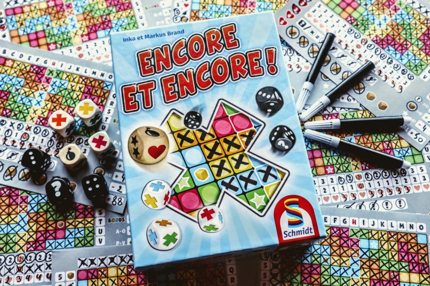 Detalle 2 de Schmidt Spiele 88270 Encore et Encore – Roll & Write, jeu de dés