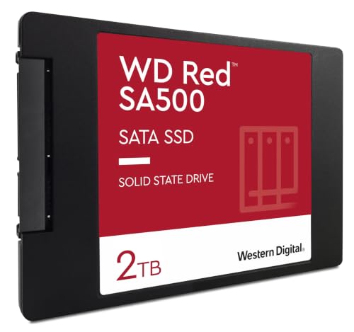Detalle de WD Red SA500 2TB: NAS SATA SSD de 2,5" para almacenamiento rápido y fiable