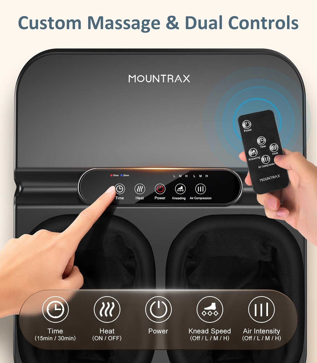 Detalle de MOUNTRAX Foot Massager Machine for Plantar Fasciitis 🦶
