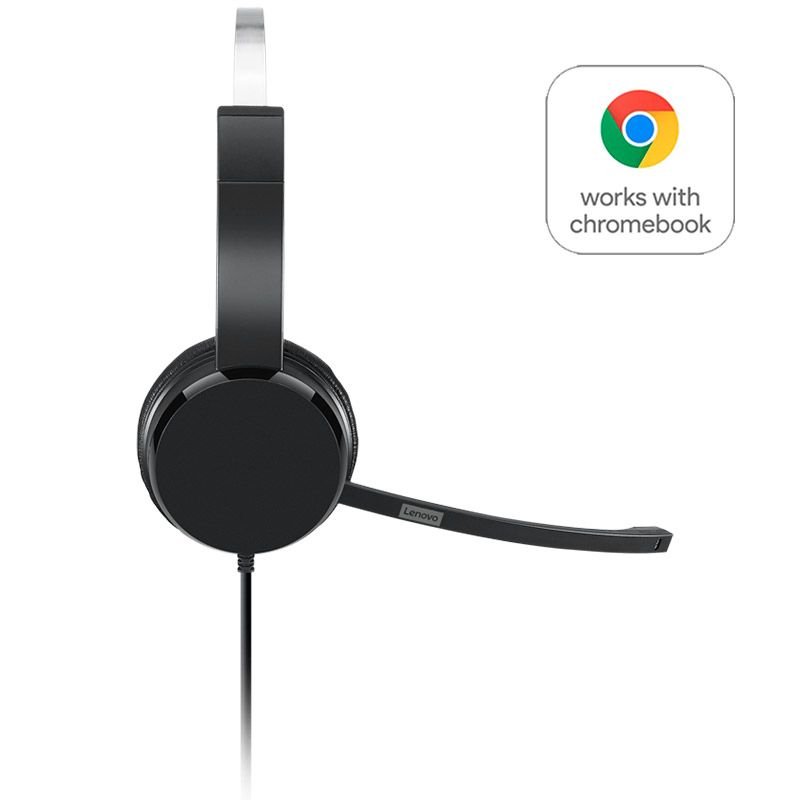 Thumbnail 3 de Lenovo 100 Mono Auricular USB Negro: cómodo, práctico y orientado a llamadas VoIP