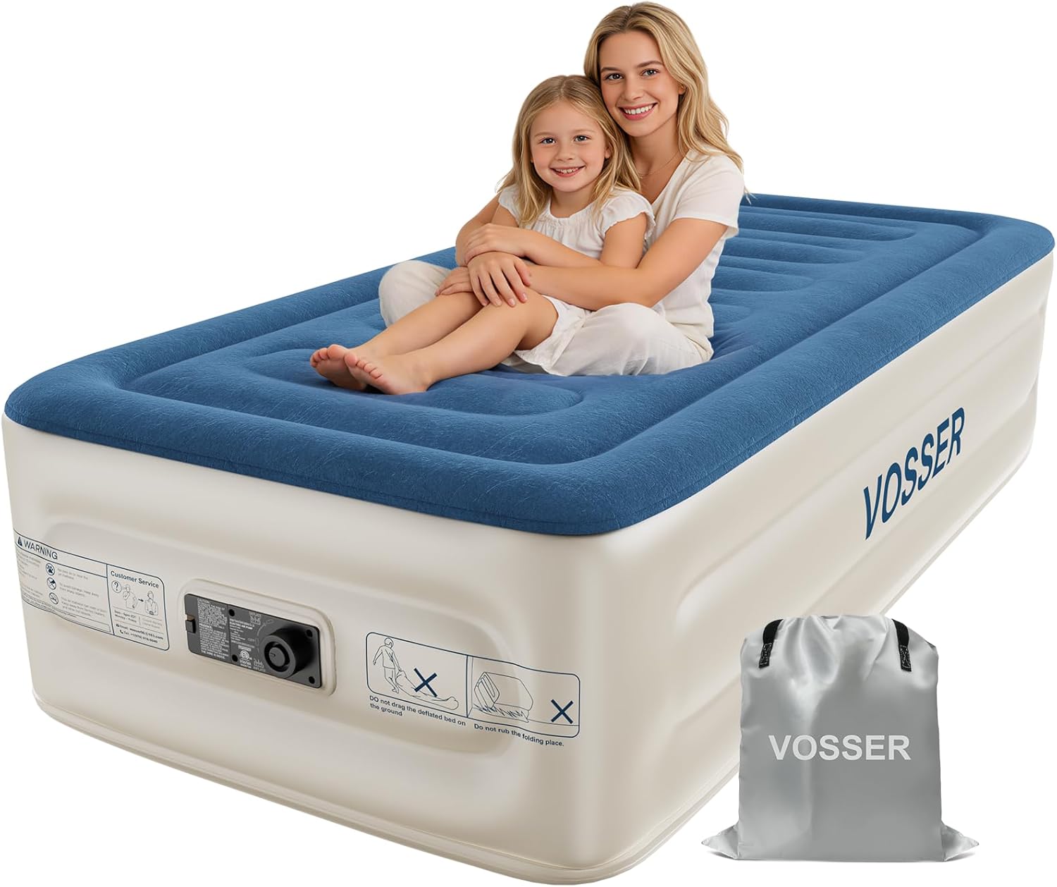 VOSSER Twin Air Mattress with Built-in Pump