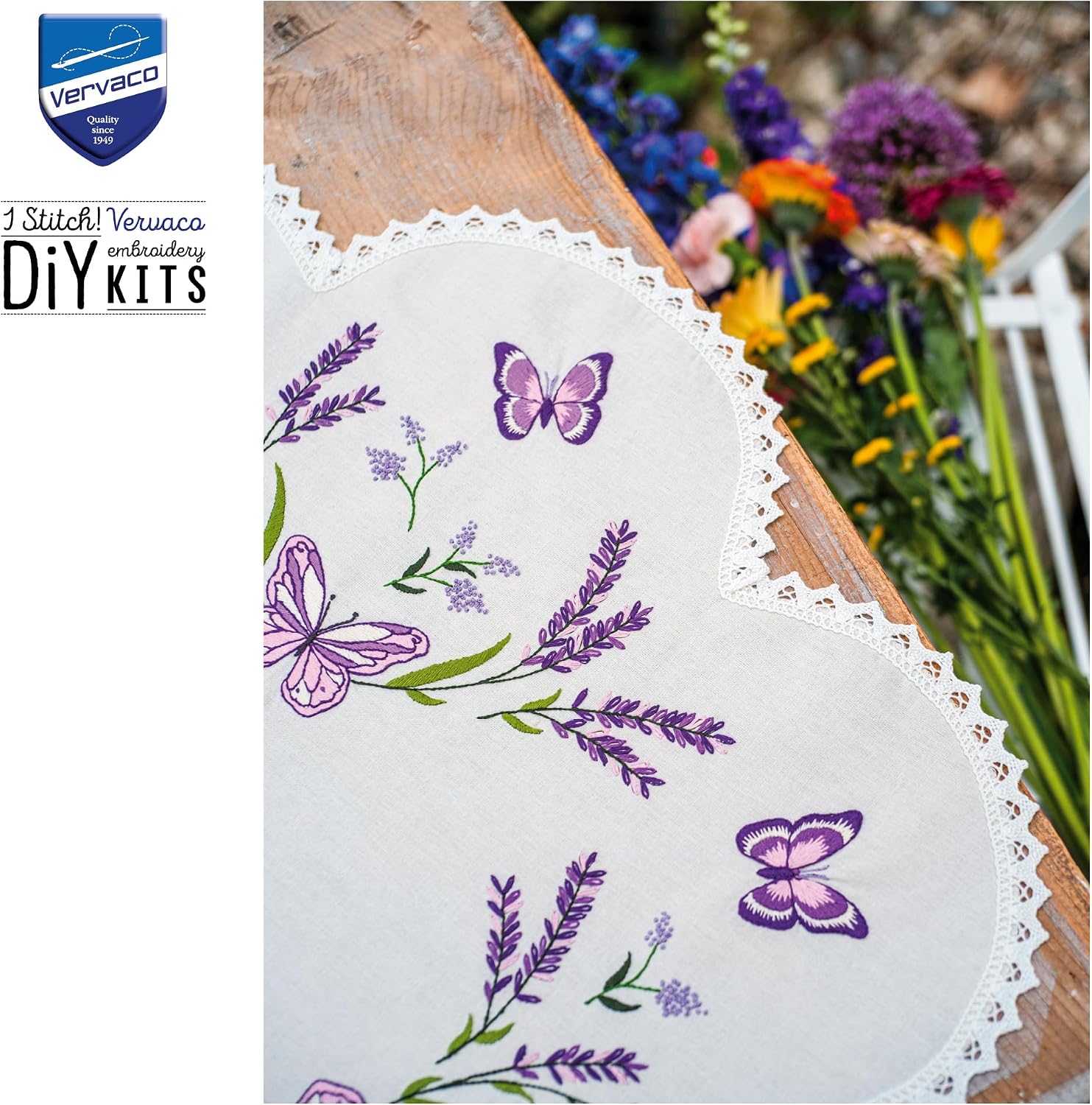 Thumbnail 5 de Vervaco LAWENDA – zestaw do haftu płaskiego na obrusie 75 × 75 cm