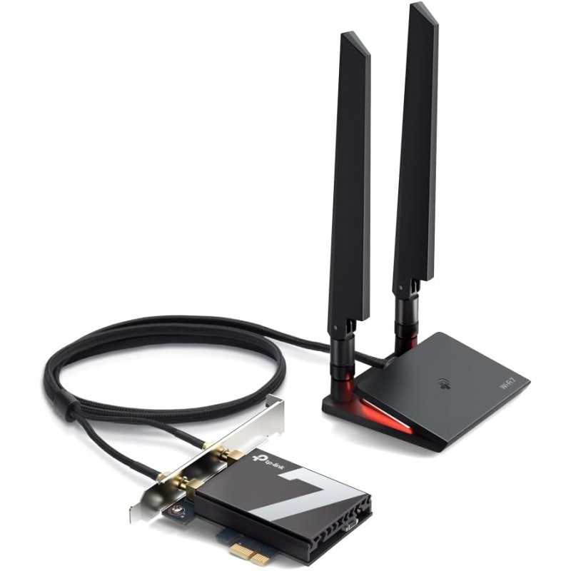 Detalle de TP-Link Archer TBE550E: Adaptador PCIe Wi‑Fi 7 BE9300 Tri-Banda con Bluetooth 5.4