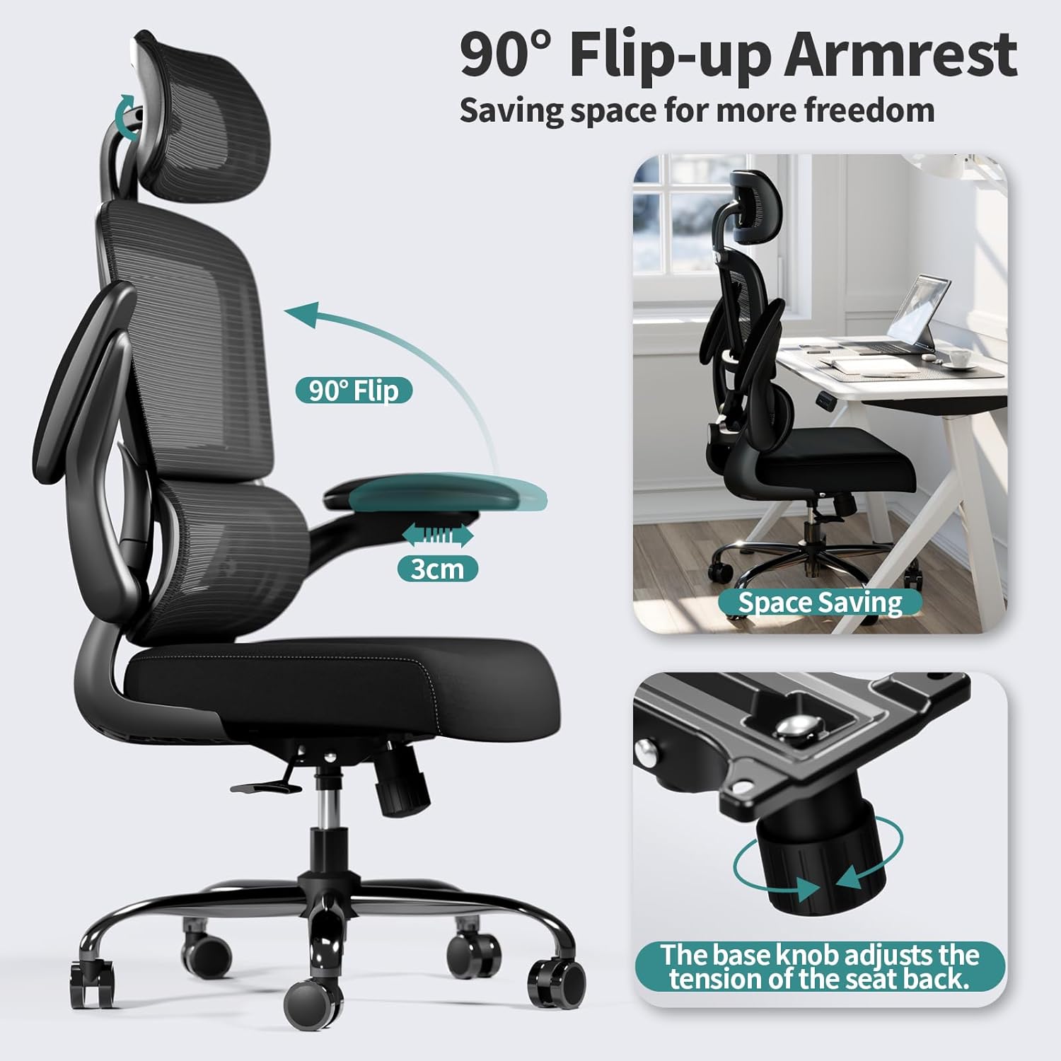 Detalle 1 de TRALT Ergonomic Office Chair 330 LBS