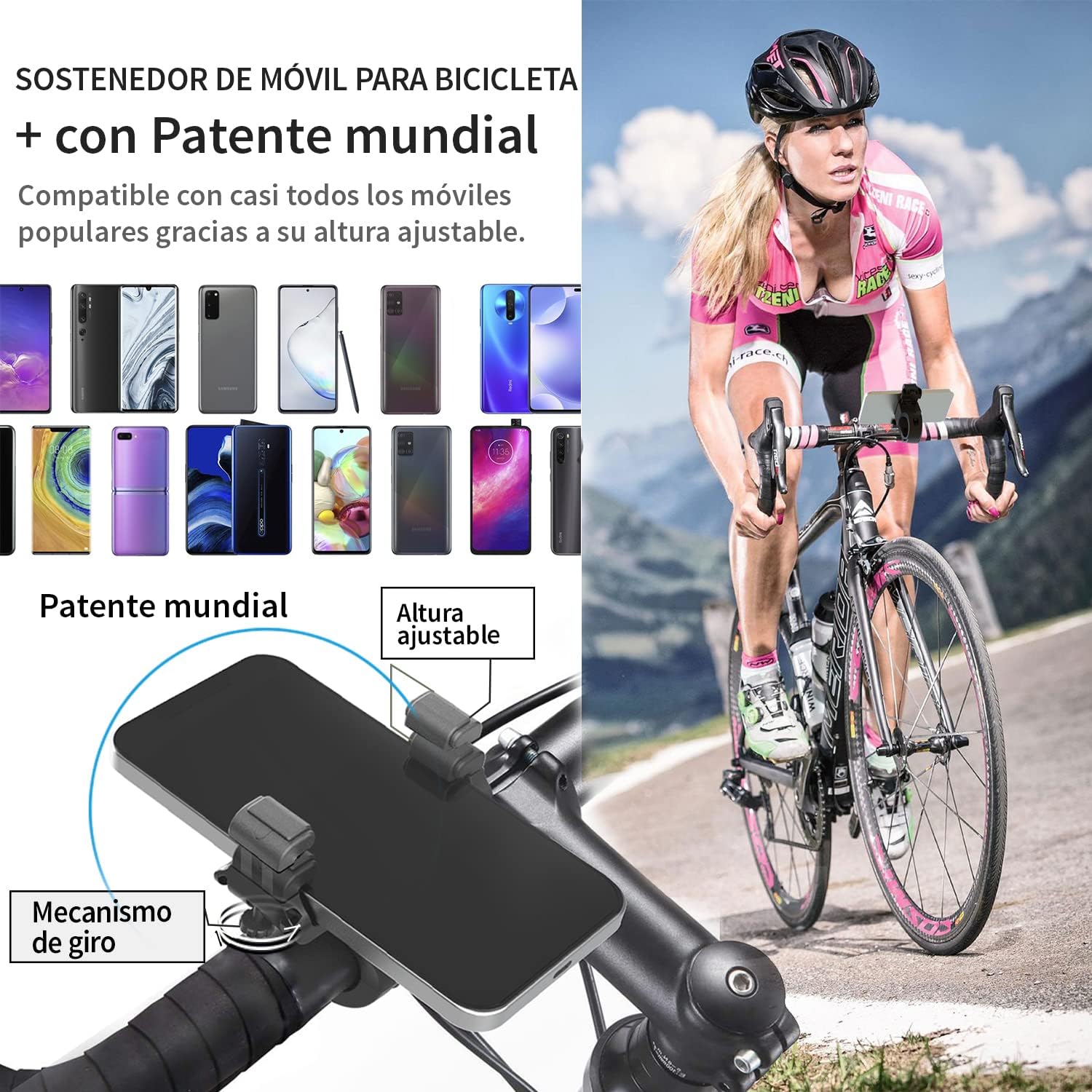 Thumbnail 5 de UPPEL Soporte Teléfono Bicicleta 360