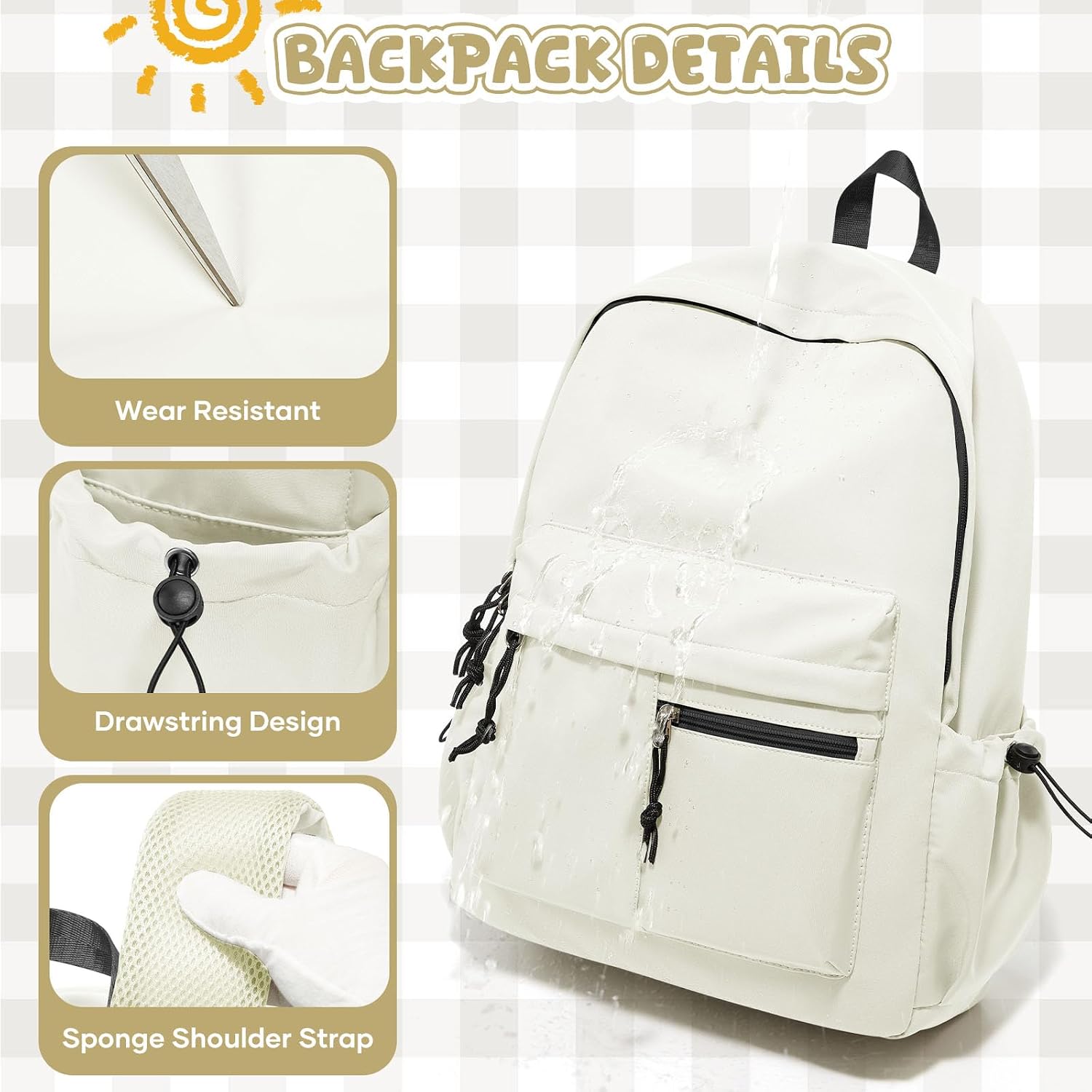 Detalle de WEPLAN School Backpack 19L for 14in laptop
