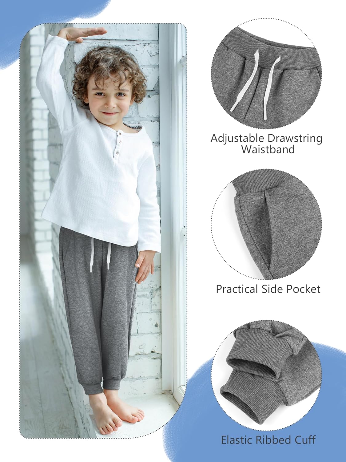 Thumbnail 3 de Resinta 5 Pack Toddler Boys Sweatpants 5-pack