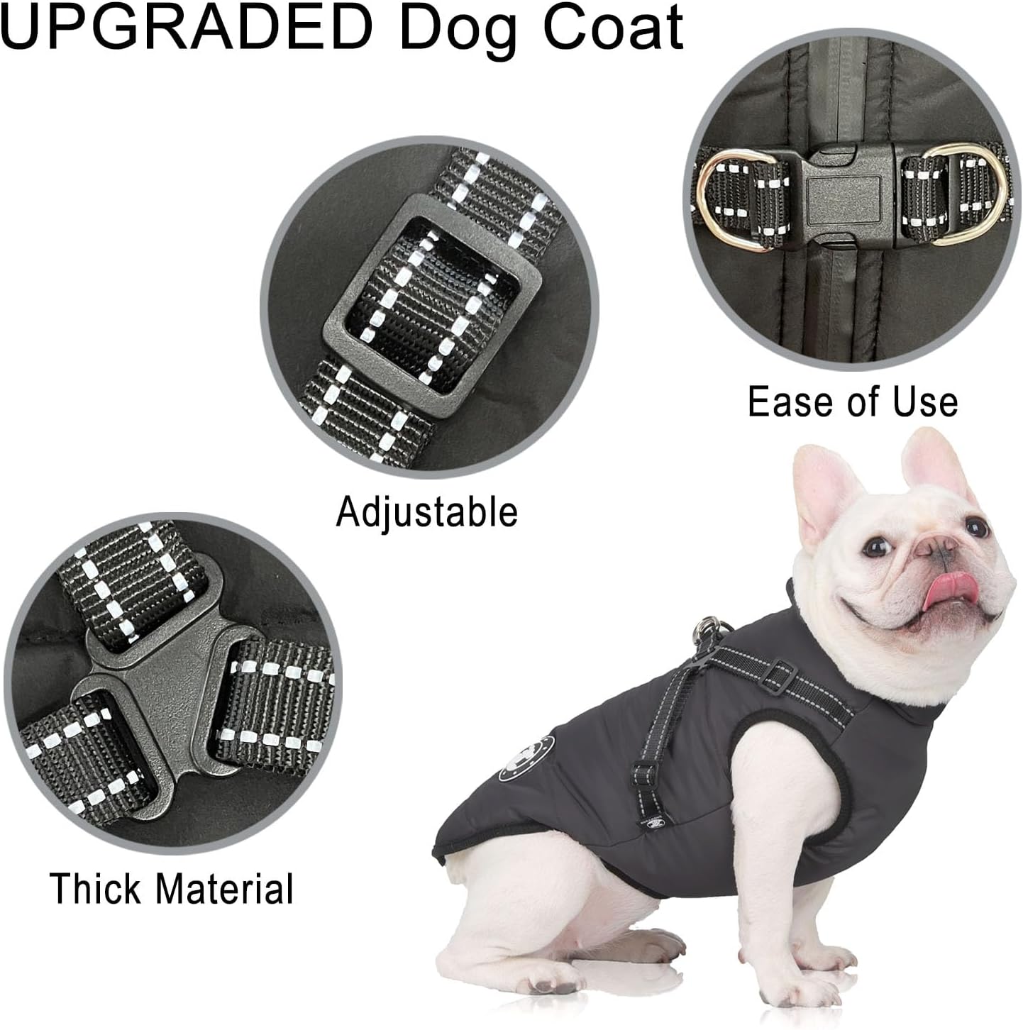 Thumbnail 4 de LUOWAN Warm Dog Coat with Harness for Small to Large Dogs