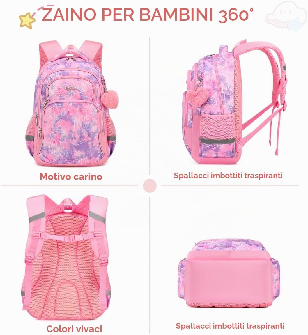 Thumbnail 6 de Zaino escolares Zaini per bambini per ragazze 43 x 33 x 17,5 cm: ergonomico, resistente e versatile
