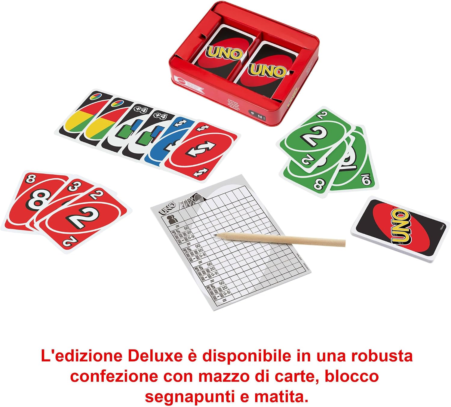Detalle de Mattel UNO Deluxe 7+ gioco di carte 🃏
