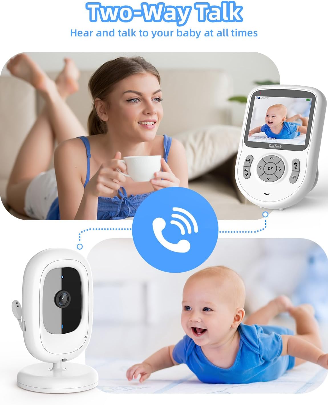 Detalle de TakTark babyphone vidéo 720p 2,8 pouces