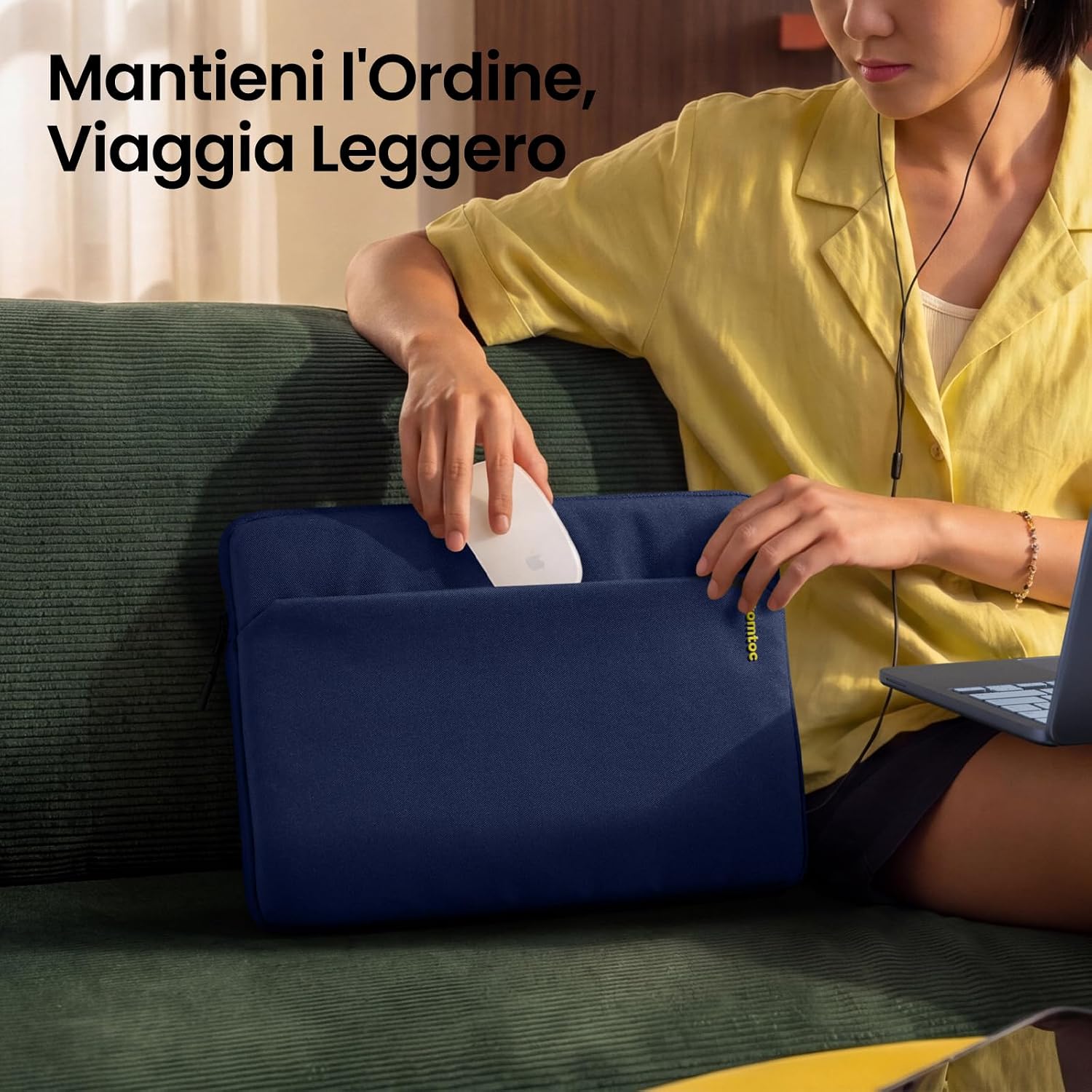Detalle de tomtoc Custodia Ultra Sottile per MacBook Neo 13" A3404 (2026) con A18 Pro e compatibilità Surface 12–13