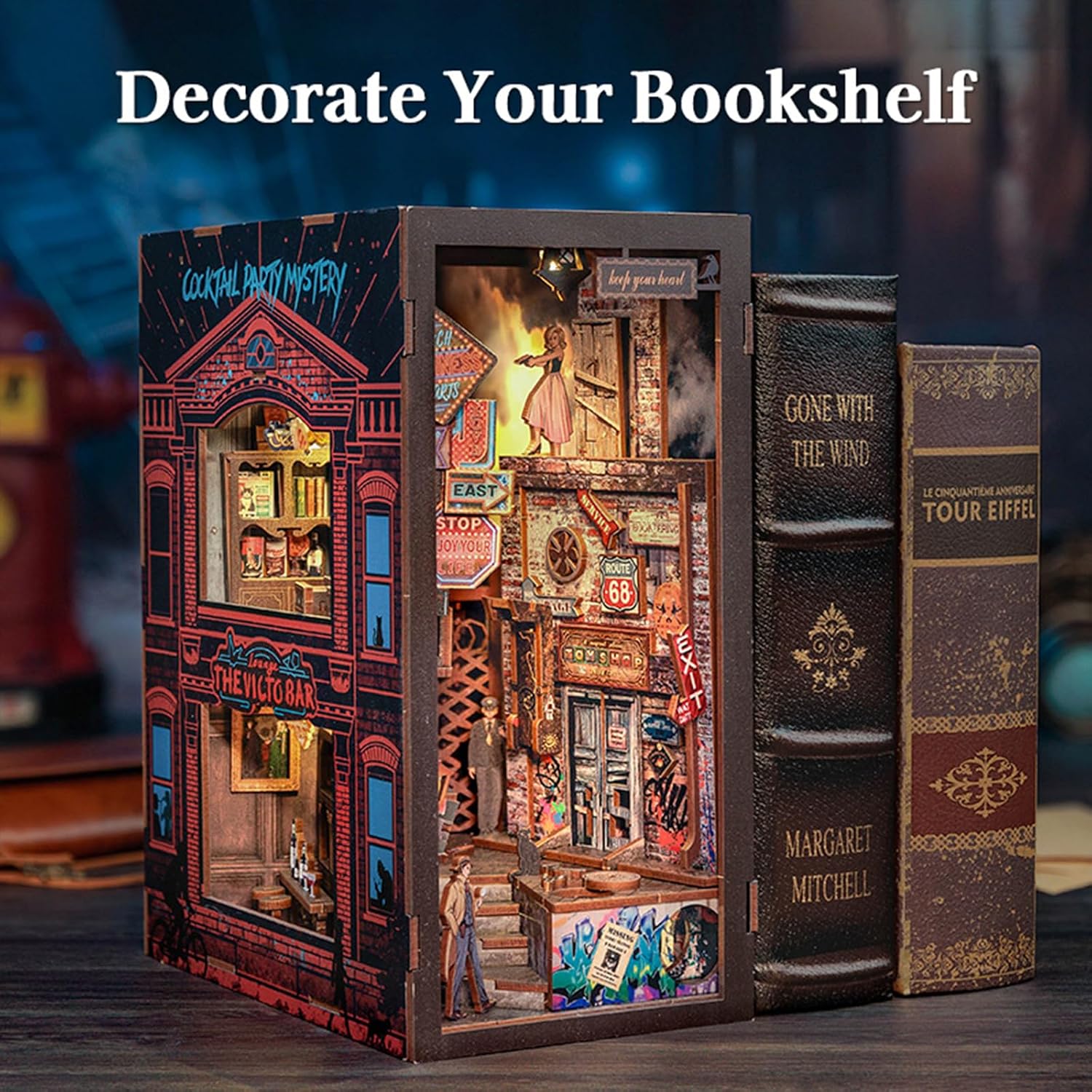 Detalle 2 de CUTEBEE The Long Goodbye, kit book nook LED