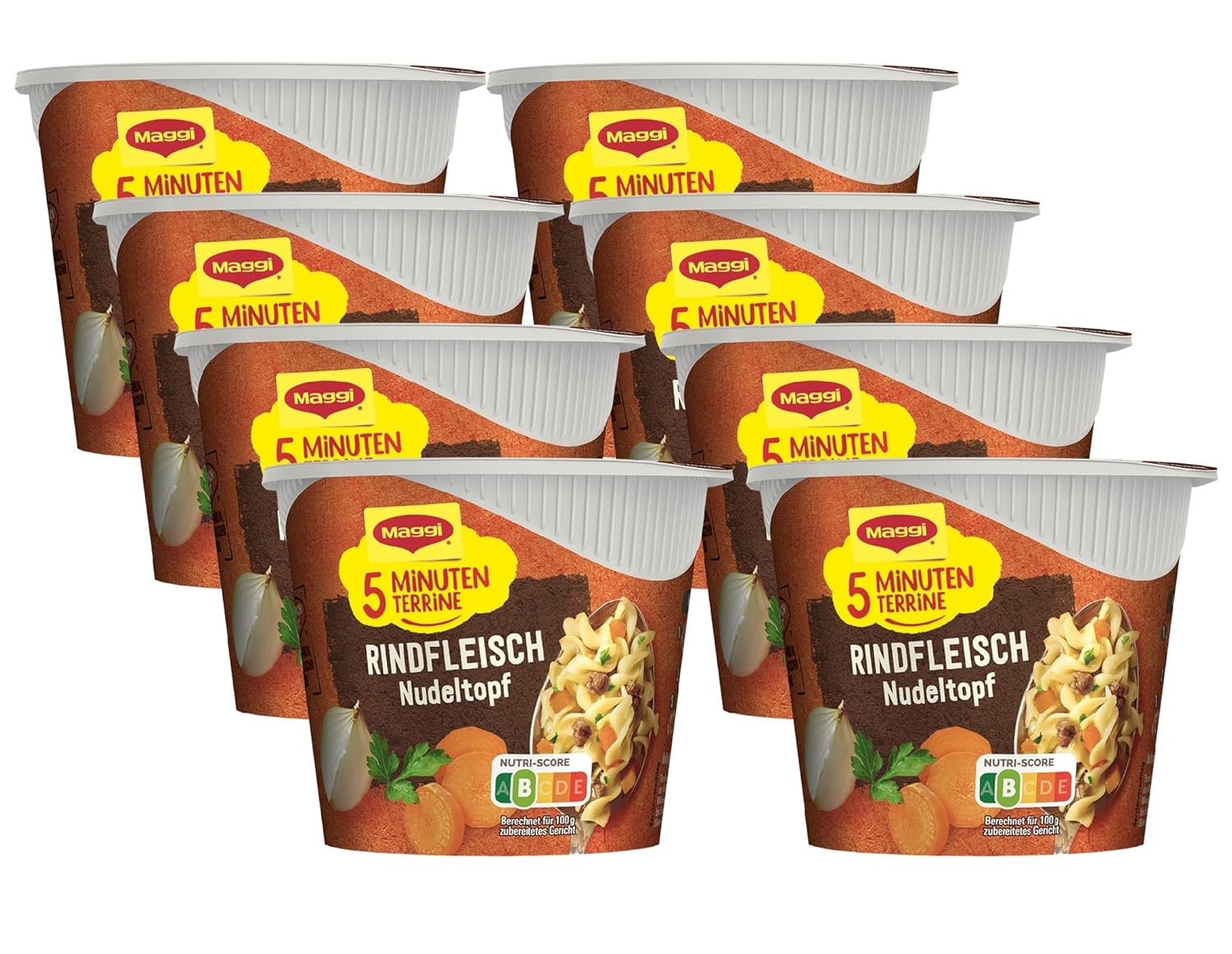 Detalle 2 de Maggi 5 Minuten Terrine Hühner Nudeltopf – 8er Pack (8 x 41g)