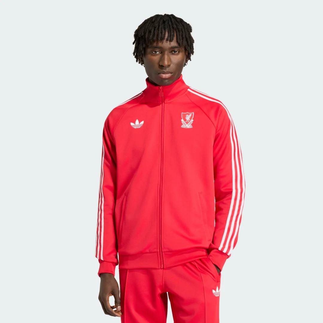 Detalle de Sudadera Liverpool FC Originals de Adidas – Rojo