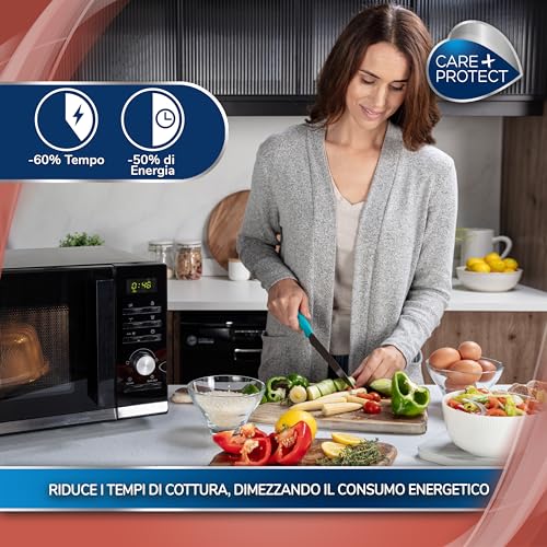 Detalle 2 de CARE + PROTECT Vaporiera microonde 4L con 2 vassoi, Bianco di Hoover