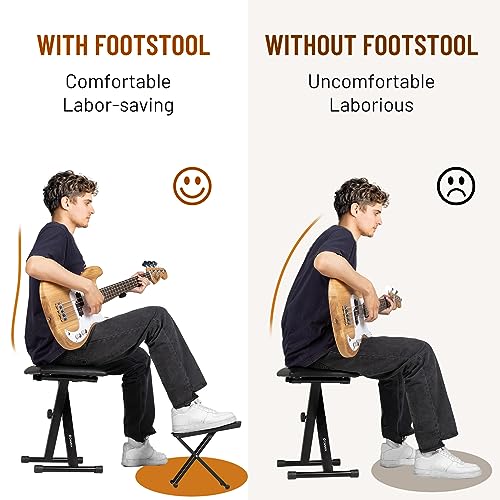 Thumbnail 4 de CAHAYA Guitar Footstool with Anti-Slip Rubber: Foldable, Height Adjustable, CY0337