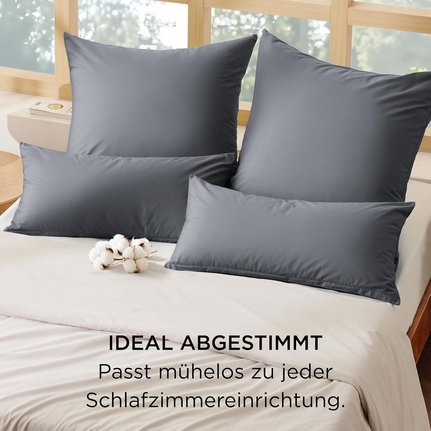 Thumbnail 4 de BEDSURE Kissenbezug 40 x 80 2er Set 📏