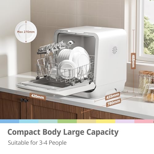 Detalle de COMFEE' Table Top Dishwasher No Plumbing with 6L Water Tank