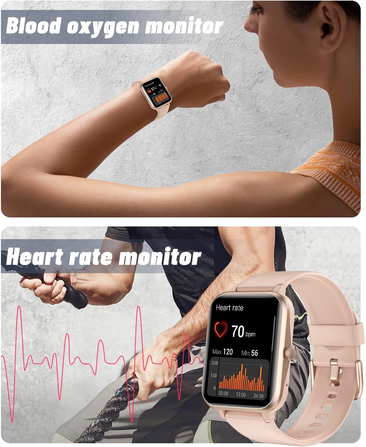 Detalle 2 de GRV Smart Watch Answer Make Call: A practical fitness smartwatch with calling and health tracking