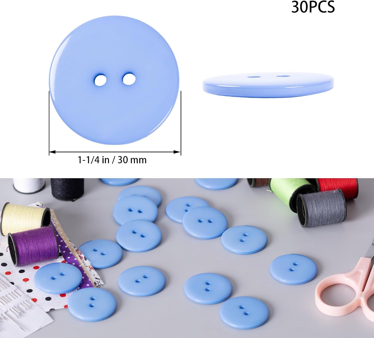 Detalle 2 de Lilaly Sewing Buttons, 30 mm