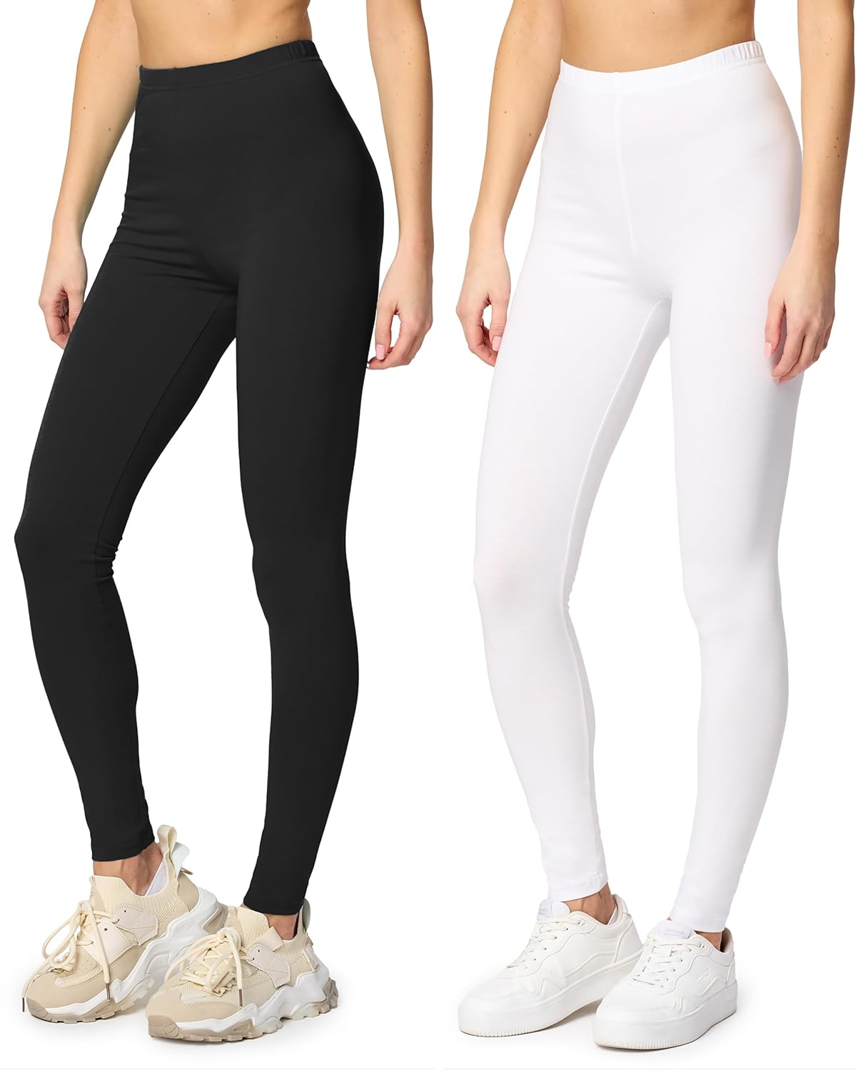 Thumbnail 5 de Merry Style Damen Leggings Baumwolle EU – blickdicht, weich & elastisch für Yoga, Gym & Freizeit